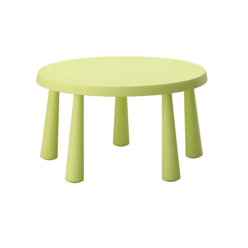 table verte clair en plastique pour enfants 