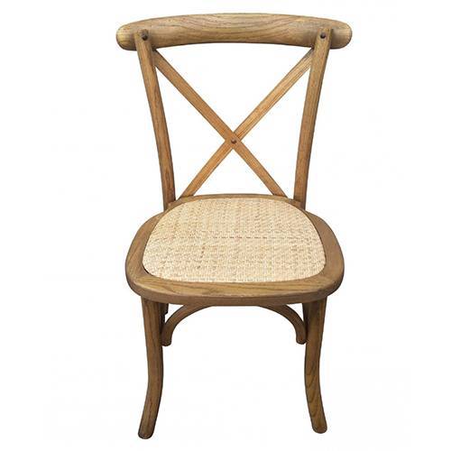Chaise en bois Saint-Rémy avec croisillons au dos